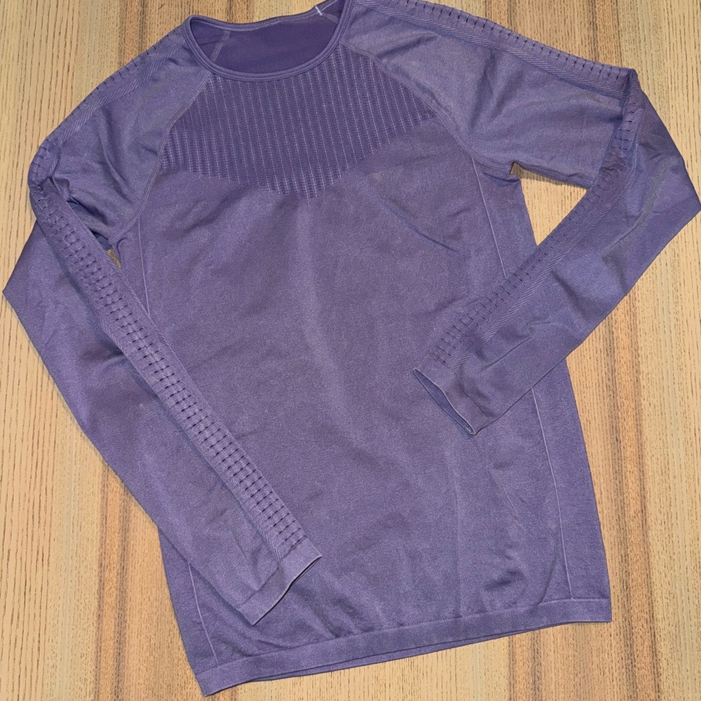 Purple Long Sleeve Athletic Top